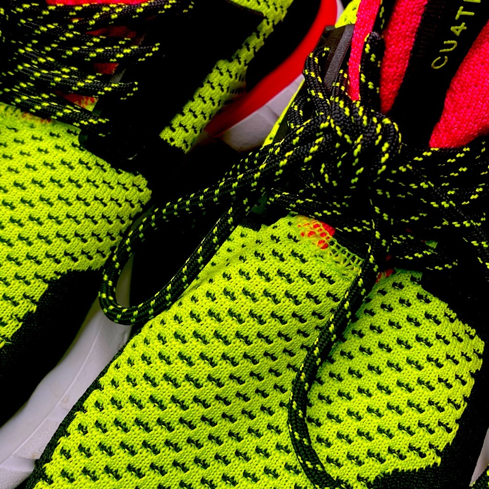Cautro Green and Pink Sneakers